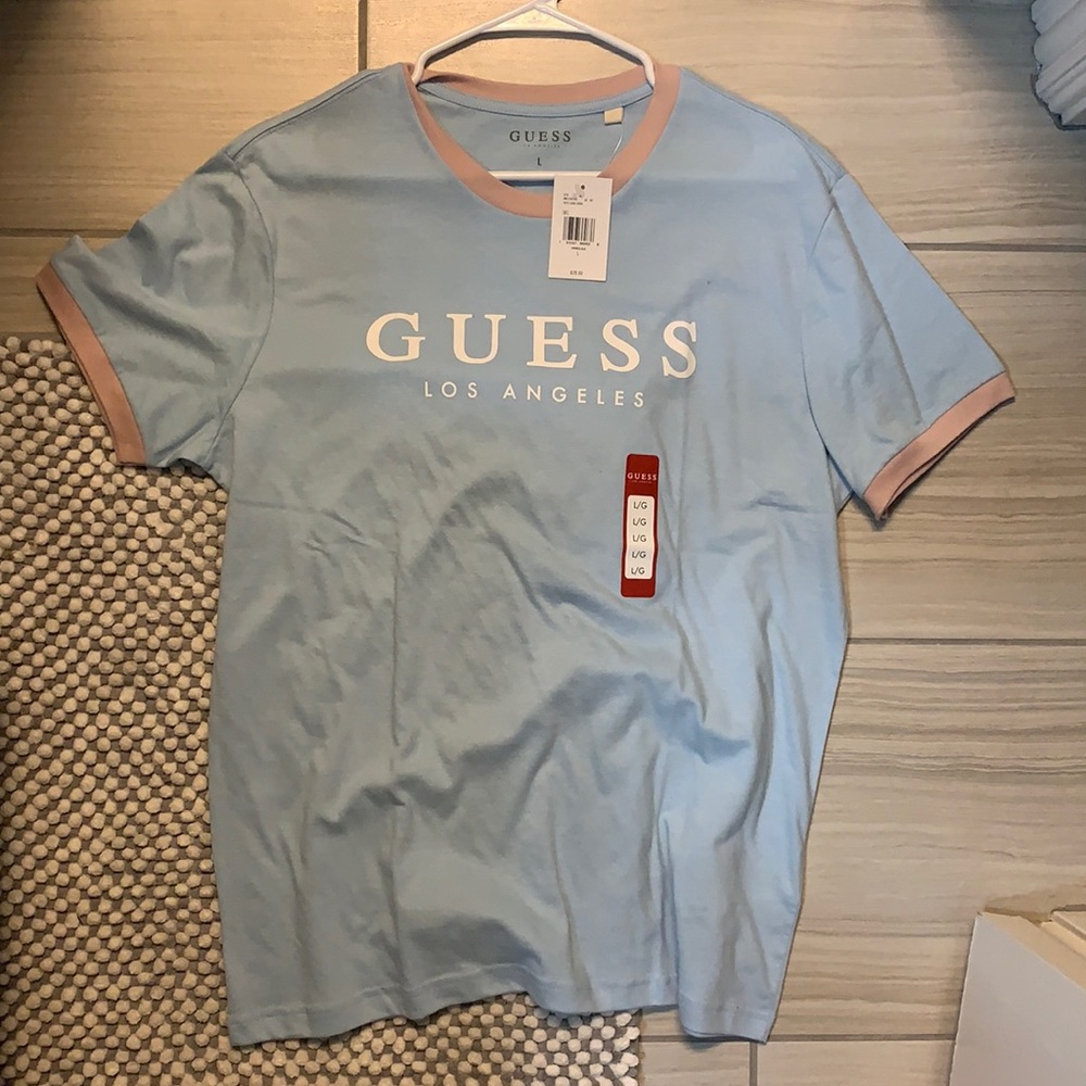 Guess baby blue t shirt
